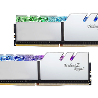 G.SKILL 芝奇 Trident Z Royal皇家戟系列 DDR4 3000MHz RGB 台式机内存 灯条 花耀银 16GB 8GBx2 F4-3000C16D-16GTRS