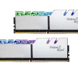 G.SKILL 芝奇 Trident Z Royal皇家戟系列 DDR4 3000MHz RGB 台式机内存 灯条 花耀银 16GB 8GBx2 F4-3000C16D-16GTRS