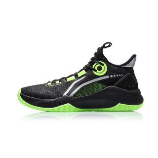 li-ning 李宁 音速系列 combat low 男子篮球鞋 abpr027-1 黑绿 47.