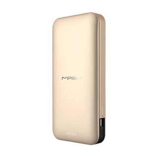 MiPow 麦泡 SPL10 移动电源数据线二合一 金色 10000mAh micro usb 2.4A快充