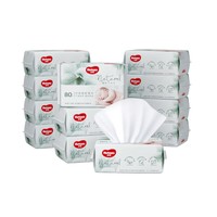 HUGGIES 好奇 植物棉柔巾80抽*12包 婴儿宝宝干湿两用巾