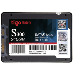 tigo 金泰克 Tigo）240G SSD固态硬盘 SATA3.0接口 S300系列（三年质保）