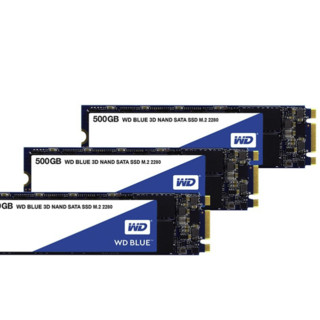 Western Digital 西部数据 蓝盘 M.2 固态硬盘 500GB (SATA3.0) WDS500G2B0B