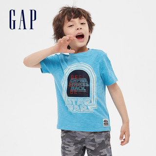 Gap男童纯棉短袖T恤573653夏季新款童装帅气上衣
