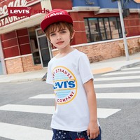 Levi's 李维斯 男童印花LOGO针织T恤 LV2022174GS-001 奶白 150cm