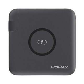 MOMAX 摩米士 IP93 移动电源充电器数据线三合一 黑色 6700mAh Type-C 18W 双向快充+10W 无线充电