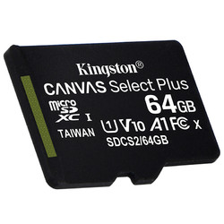 Kingston 金士顿 CANVAS Select Plus microSDXC A1 UHS-I U1 TF存储卡 64GB