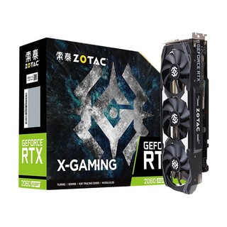 ZOTAC 索泰 GeForce RTX 2060 Super X-GAMING OC V2 显卡 8GB 黑色