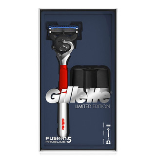 Gillette 吉列 锋隐5致顺手动剃须刀 引力盒红色限量版 1光滑刀架+1刀头+磁力底座