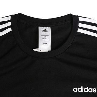 adidas 阿迪达斯 E 3s Tee 男子运动T恤 DQ3113 黑色/白 M