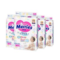 Merries 妙而舒 婴儿纸尿裤 M64片 4包