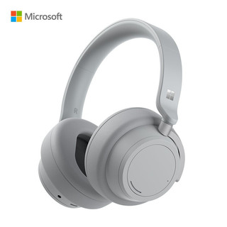 Microsoft 微软 Surface Headphones 2 头戴主动降噪蓝牙耳机 钛白灰 有线无线双模 拨盘触控 Office语音听写 长续航