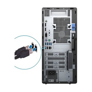 DELL 戴尔 OptiPlex 7080MT 十代酷睿版 商务台式机 黑色 (酷睿i9-10900、RTX 2080Ti 11G、64GB、512GB SSD+4TB HDD、风冷)