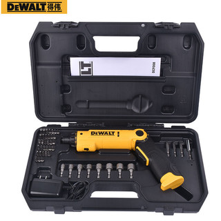 得伟（DEWALT）锂电起子工具箱套装 8V 充电式电钻电动手枪钻DCF008-A9企业专享