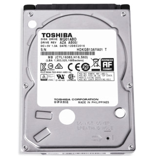 TOSHIBA 东芝 轻薄型系列 2.5英寸 笔记本硬盘 500GB（SMR、5400rpm、8MB）MQ01ABF050