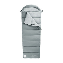 挪客（Naturehike）睡袋 可水洗大人成人户外露营旅行隔脏超轻棉睡袋 岩石灰/M400（左拉链）