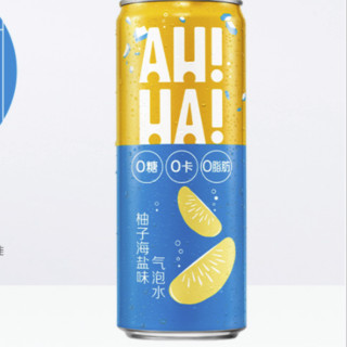 AHHA 小宇宙 气泡水 柚子海盐味 330ml*12罐 罐装