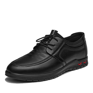 RED DRAGONFLY 红蜻蜓 男士休闲皮鞋 WTA9559 黑色(加绒) 43