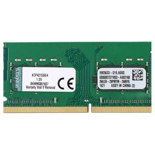 Kingston 金士顿 KVR系列 DDR4 2133MHz 笔记本内存 普条 绿色 4GB KCP421SS8/4