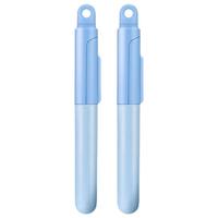 deli 得力 120mm 特氟龙便携剪刀 两把装 蓝色 0600