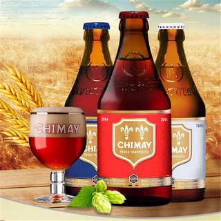 CHIMAY 智美 啤酒组合装 330ml*6瓶（白帽330ml*2瓶+蓝帽330ml*2瓶+红帽330ml*2瓶）