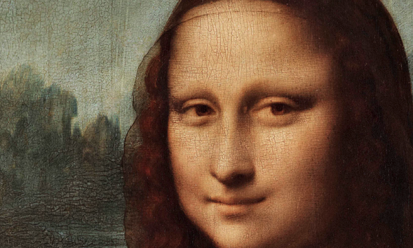 buybuyart 买买艺术 达芬奇《蒙娜丽莎》40*30cm 装饰画 美术纸 金色