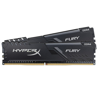 Kingston 金士顿 Fury系列 DDR4 2400MHz 台式机内存 马甲条 黑色 4GB HHX424C15FBK2/32