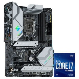 ASRock 华擎 Z590 Steel Legend ATX主板（intel LGA1200、Z590）+英特尔 酷睿i7-10700KF CPU套装