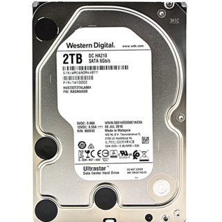 Western Digital 西部数据 Ultrastar DC HA210系列 2TB 3.5英寸 企业级硬盘 (7200rpm、CMR) HUS722T2TALA604