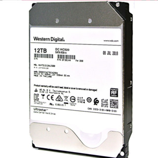 Western Digital 西部数据 Ultrastar DC系列 3.5英寸 企业级硬盘 12TB (CMR、7200rpm、256MB) HUH721212ALE600