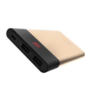 PISEN 品胜 移动电源 香槟金 10000mAh micro usb 2.4A快充