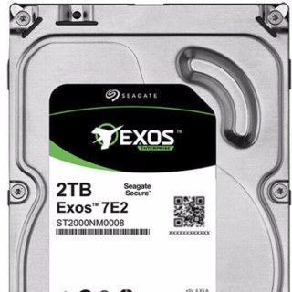 SEAGATE 希捷 银河Exos 7E2系列 2TB 3.5英寸 企业级硬盘 (7200rpm、CMR) ST2000NM0008