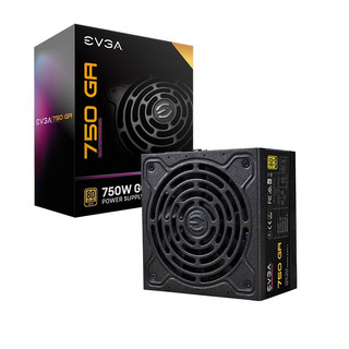 EVGA GA750 额定750W 电脑电源 （80PLUS金牌/全模组/10年质保）