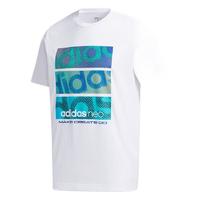 adidas NEO M Fav Tcns Tee 1 男子运动T恤 GJ8773 白/白 XXXL