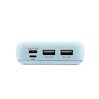 PISEN 品胜 TS-D244 移动电源 浅湖蓝 20000mAh Type-C Lightning micro usb 2.4A快充