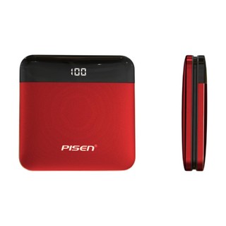 PISEN 品胜 BL-D02LS 移动电源数据线二合一 红色 10000mAh Type-C 2A快充