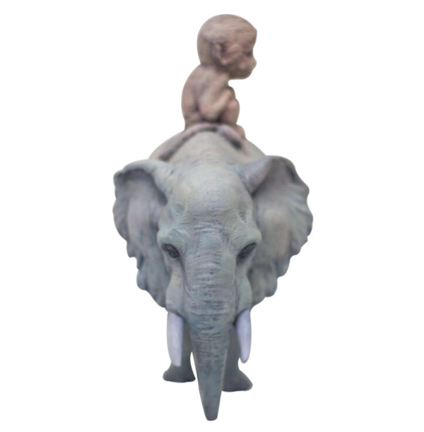 ARTMORN 墨斗鱼艺术 都岩原创雕塑《小侯爷》20*12 *20 cm 玻璃钢 全球限量999件 动物大象猴封侯拜相