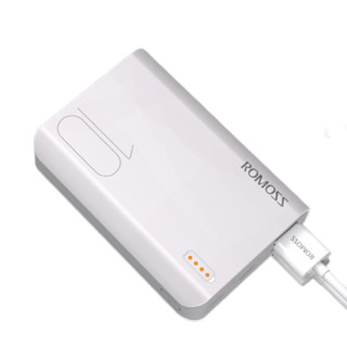 ROMOSS 罗马仕 Sense4系列 sense4s 移动电源 白色 10000mAh Type-c micro usb 2.1A快充