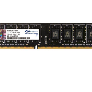 Team 十铨 DDR3 1600MHz 黑色 台式机内存 8GB TED38G1600C11BK