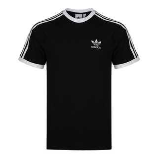 adidas Originals Adicolor系列 3-Stripes Tee 男子运动T恤 CW1202 黑色 S