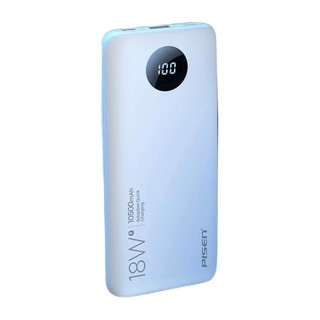 PISEN 品胜 TS-D296 移动电源数据线二合一 苹果白 10500mAh Type-C 18W 双向快充