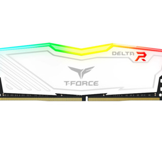 Team 十铨 DELTA系列 DDR4 3200MHz RGB 台式机内存 灯条 白色 16GB 8GBx2