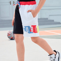 NIKE 耐克 儿童纯棉针织短裤 110-160 正黑色 160/66(L)