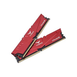 Team 十铨 火神系列 DDR4 3200MHz 台式机内存 马甲条 红色 32GB 16GBx2