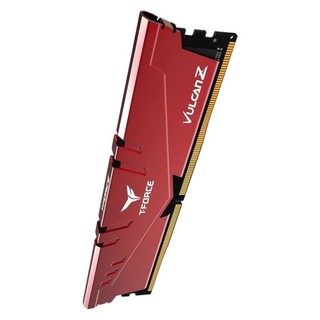 Team 十铨 火神 DDR4 2666MHz 台式机内存 马甲条 红色 16GB 8GBx2 TLRED48G2666HC19BK