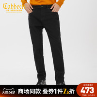 Cabbeen 卡宾 商场同款卡宾男装休闲黑色牛仔长裤3204116029潮流简约街头F