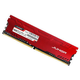 JUHOR 玖合 星辰系列 DDR4 3200MHz 台式机内存 马甲条 红色 16GB