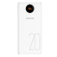 ROMOSS 罗马仕 SW20 Pro 移动电源 白色 20000mAh Type-C/Lightning 18W双向快充 type-C线充套装