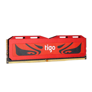 tigo 金泰克 骁帅系列 DDR4 2666MHz 台式机内存 马甲条 红色 16GB