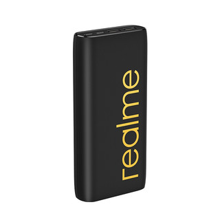 realme 真我 RMP2005 移动电源 黑色 20000mAh Type-C 18W双向快充